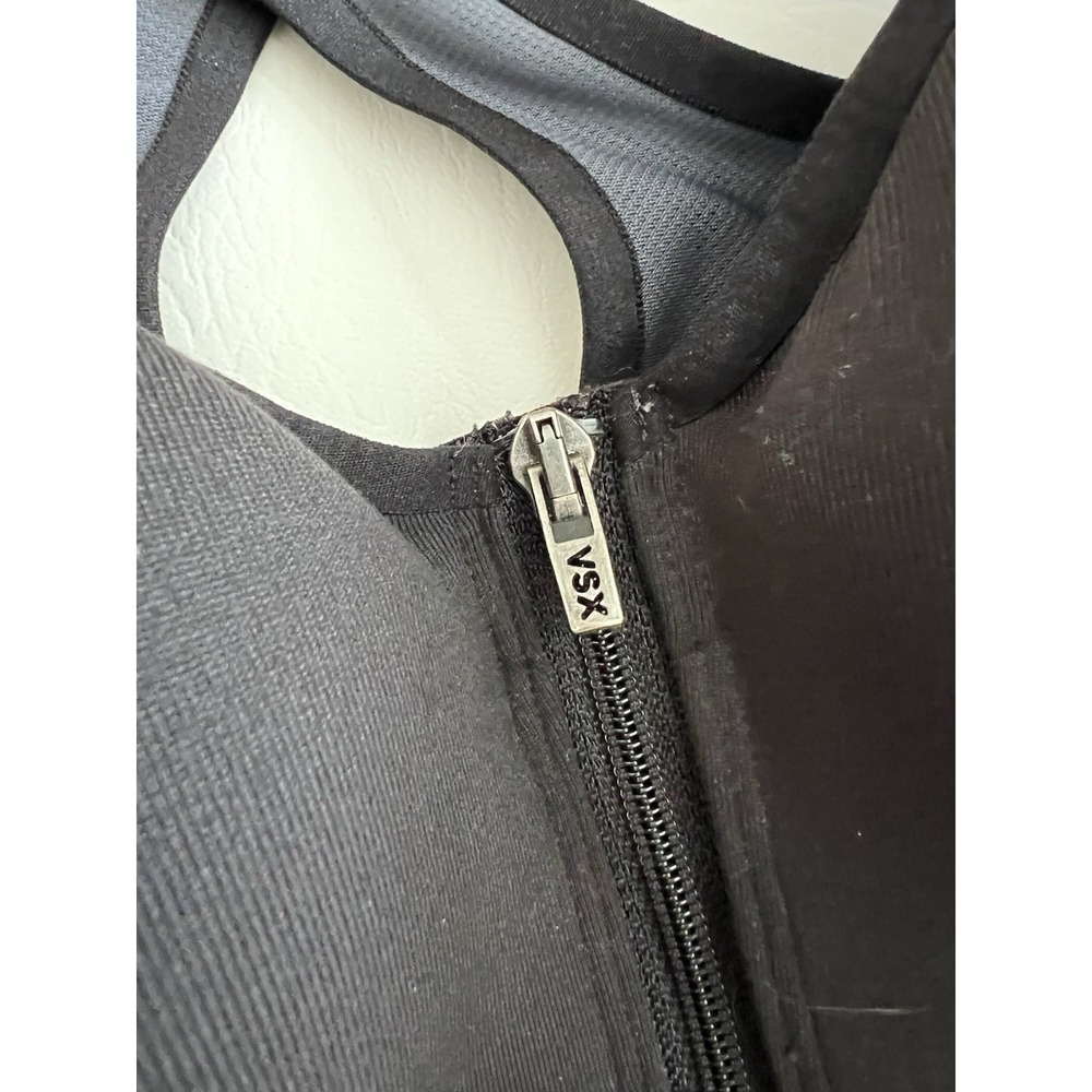 Victoria's Secret VSX Sport Womens 36C Black Zip Front Padded Bra Activewear - Picture 5 of 12